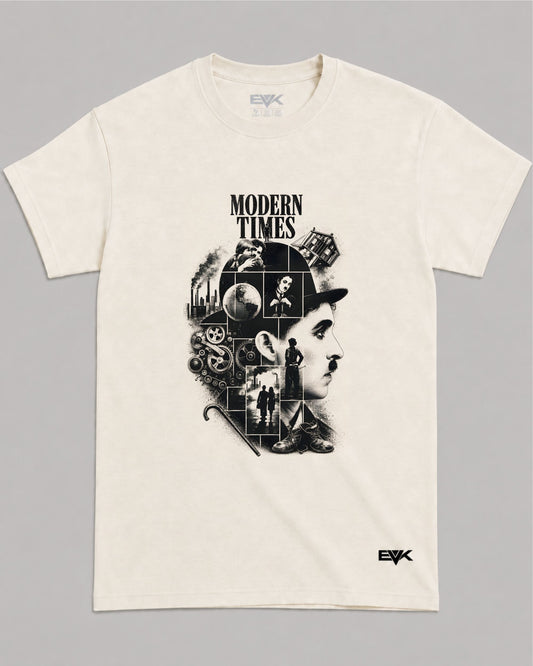 Camiseta Off-White Tempos Modernos – Frames of a Tramp