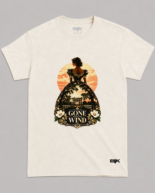 Camiseta Off-White E o Vento Levou – Tara's Sunset