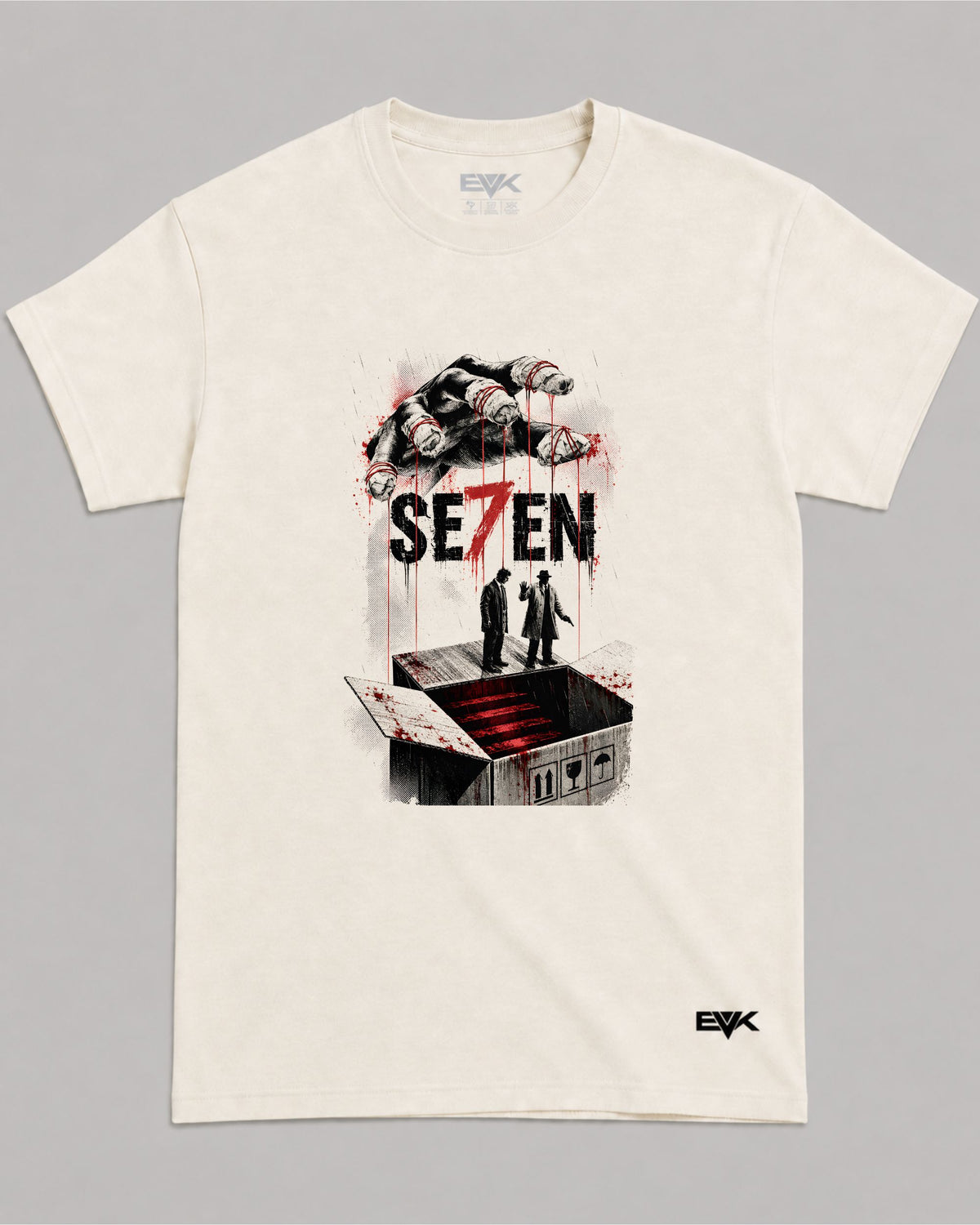 Camiseta Off-White Se7en – What's in the Box Puppet Graphic