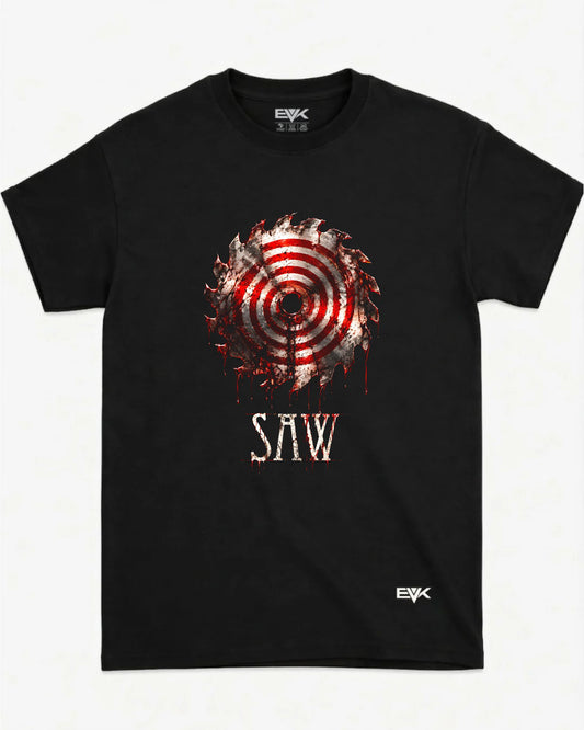 Camiseta Jogos Mortais – SAW Grunge Sawblade