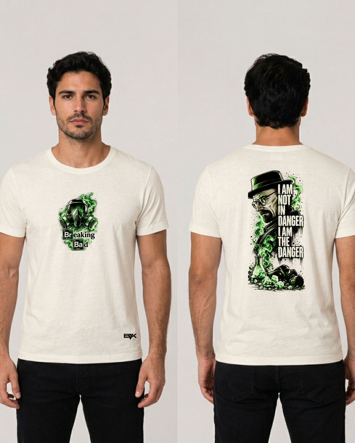 Camiseta Frente e Costas Off-White Breaking Bad – I Am the Danger