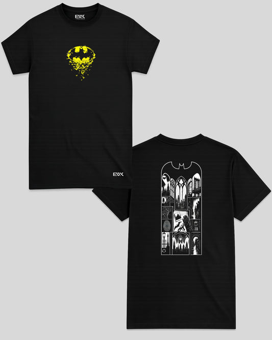 Camiseta Frente e Costas Batman – Gotham Gothic Windows