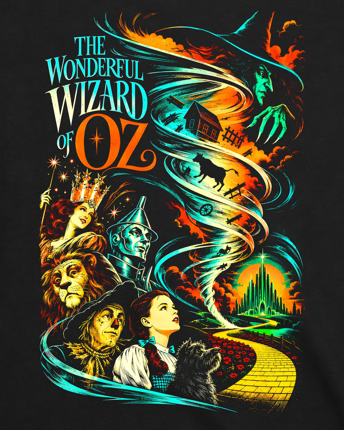 Camiseta O Mágico de Oz – Twister Collage Art