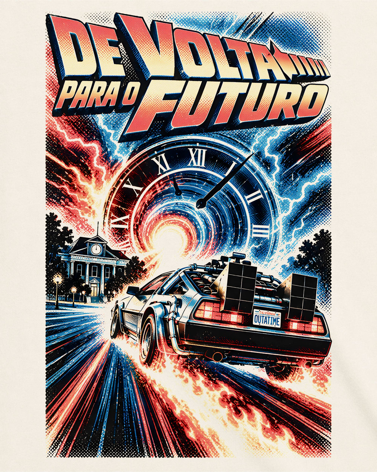 Camiseta Off-White De Volta Para o Futuro – 88 MPH