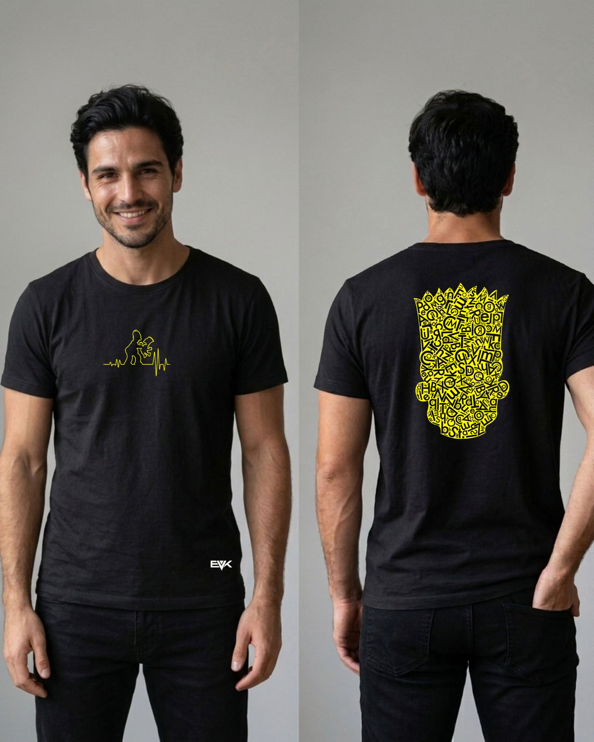 Camiseta Frente e Costas Os Simpsons – Bart Typography
