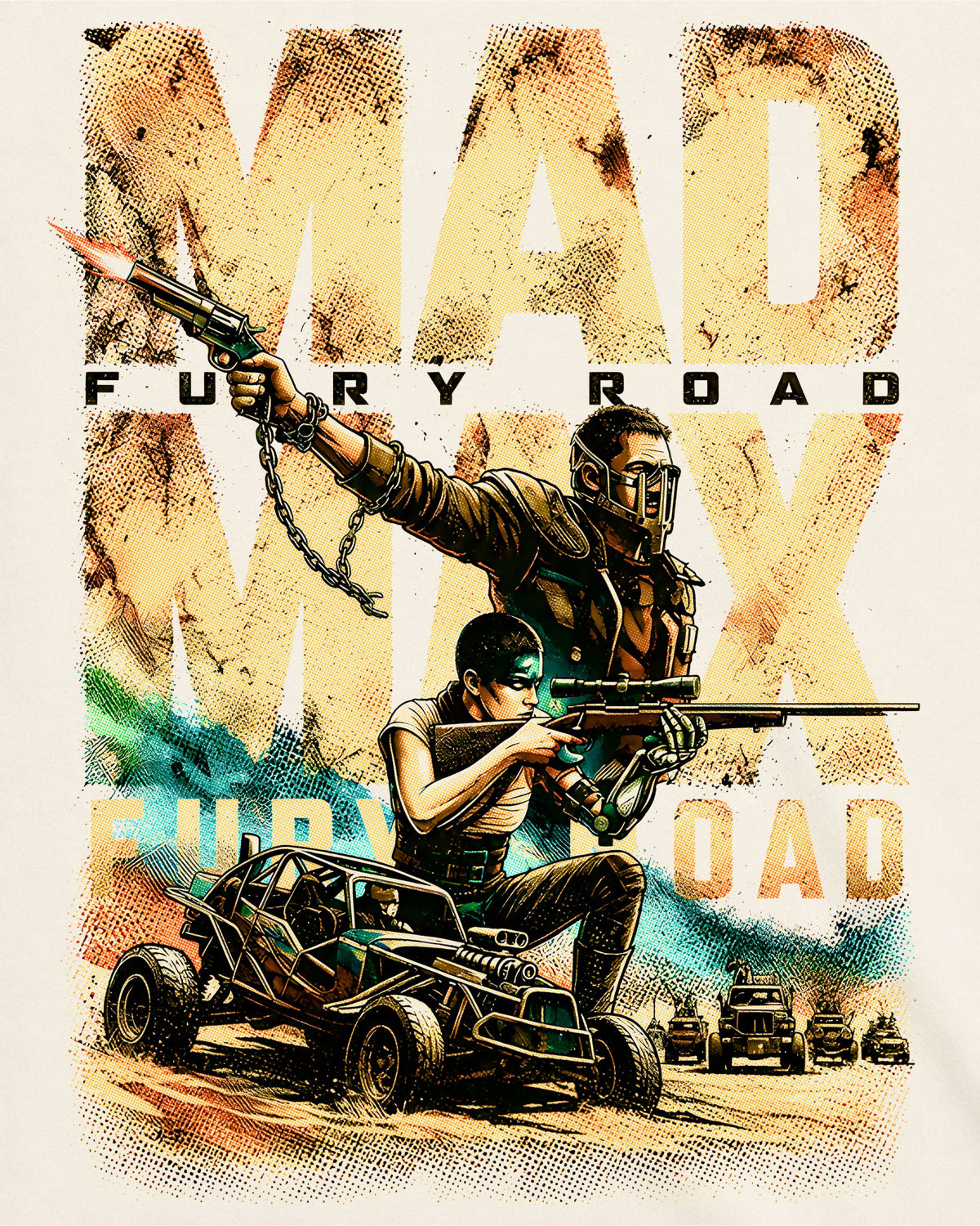 Camiseta Off-White Mad Max: Estrada da Fúria – Max and Furiosa