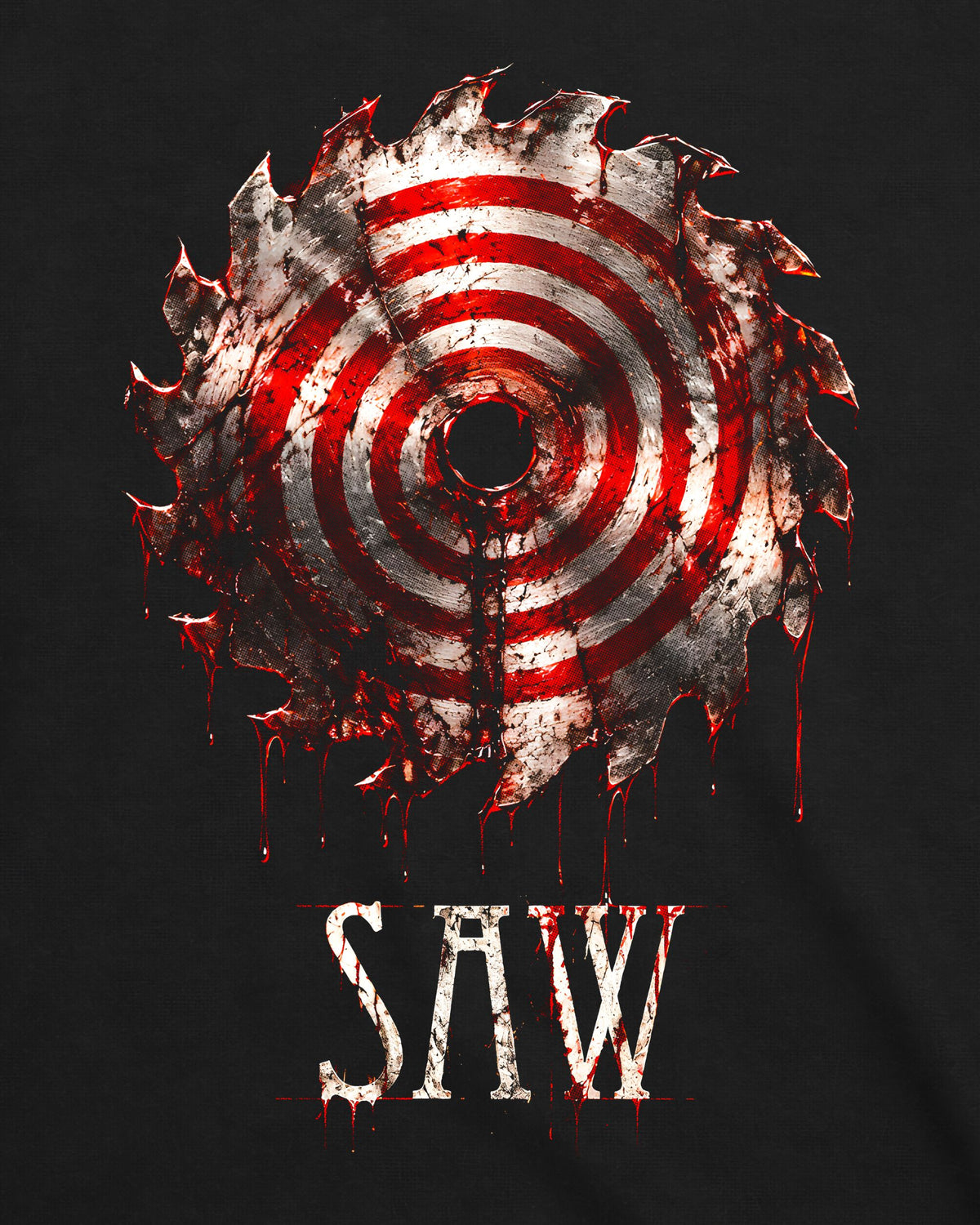 Camiseta Jogos Mortais – SAW Grunge Sawblade