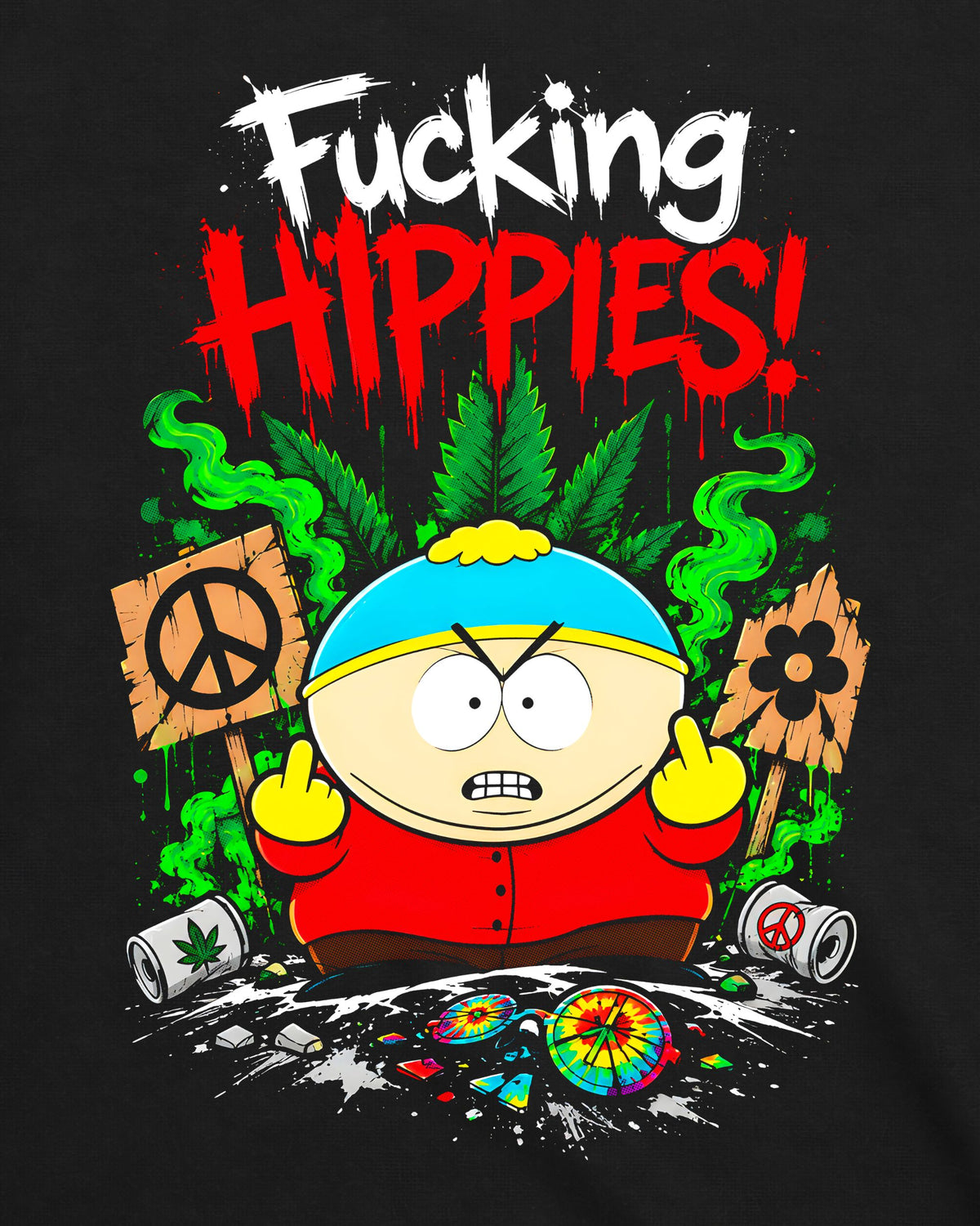 Camiseta South Park – Fucking Hippies