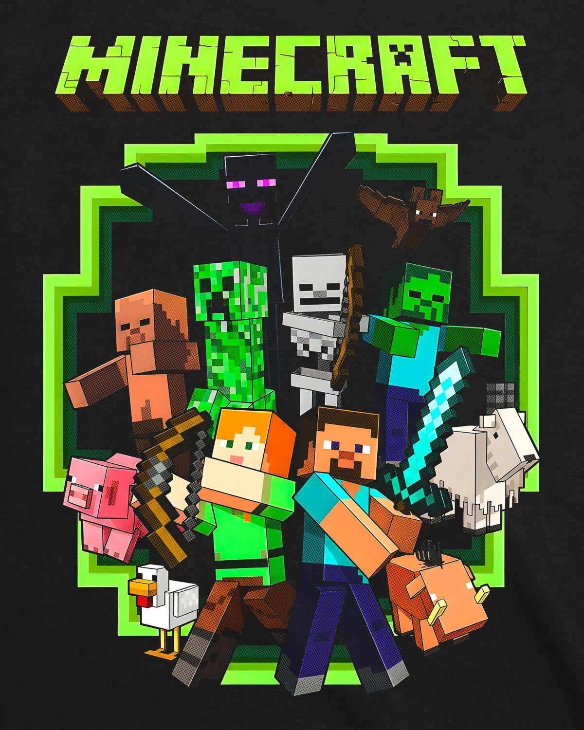 Camiseta Minecraft – Mob Squad