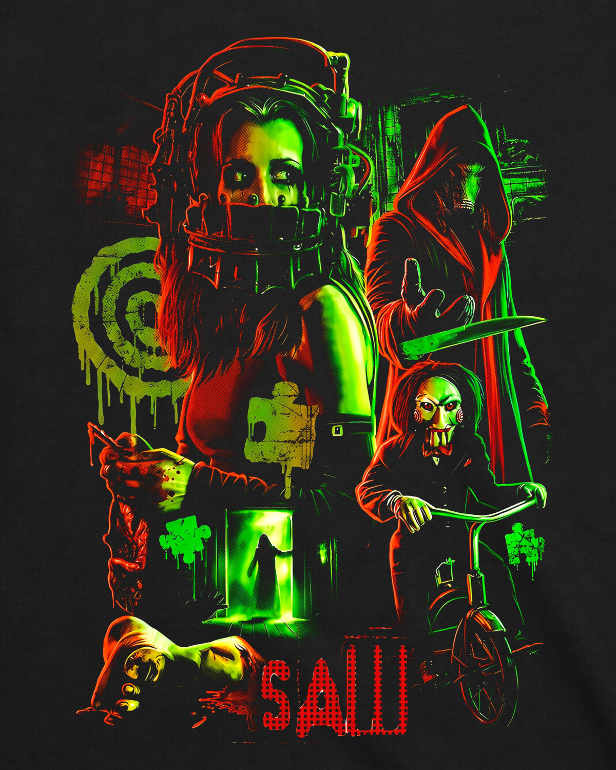 Camiseta Jogos Mortais – SAW Jigsaw Graphic Tee