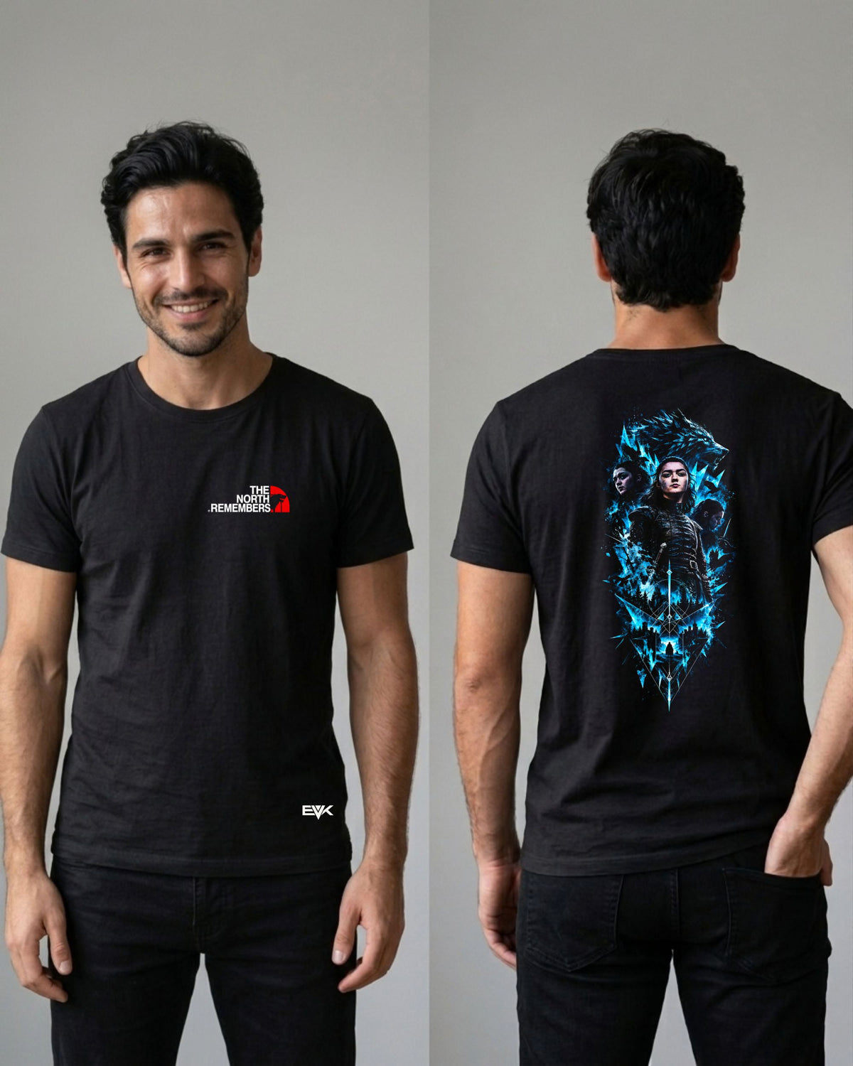 Camiseta Frente e Costas Game of Thrones – The North Remembers