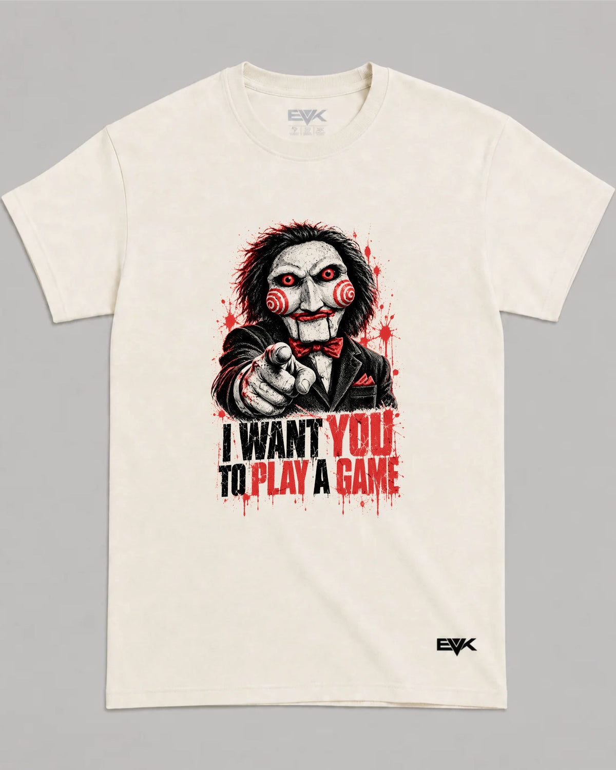 Camiseta Off-White Jogos Mortais – I Want You Paródia