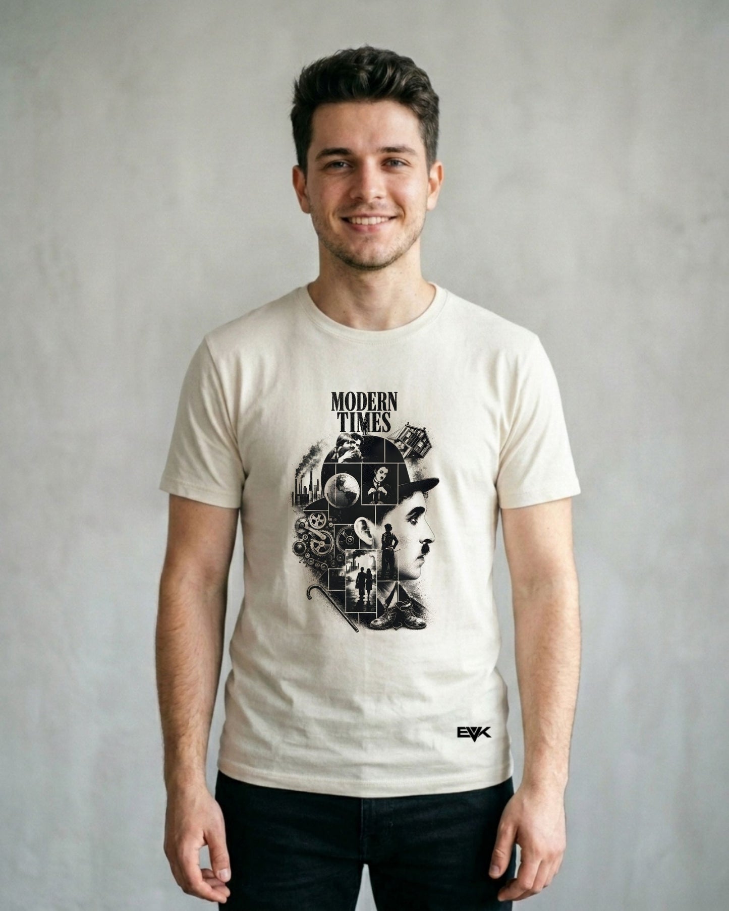 Camiseta Off-White Tempos Modernos – Frames of a Tramp