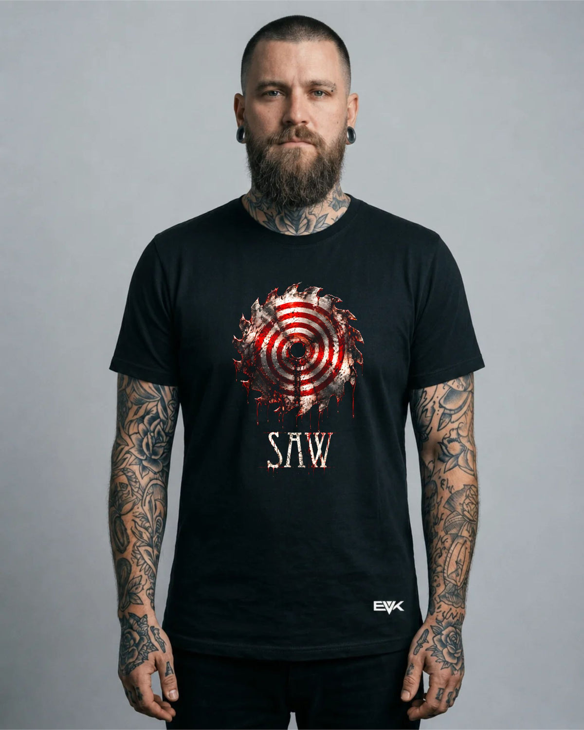Camiseta Jogos Mortais – SAW Grunge Sawblade
