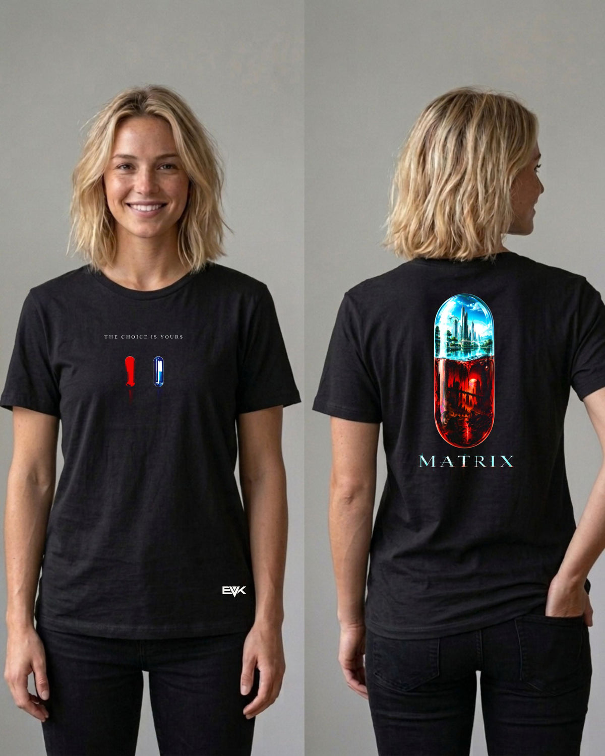 Camiseta Frente e Costas Matrix – The Choice Is Yours
