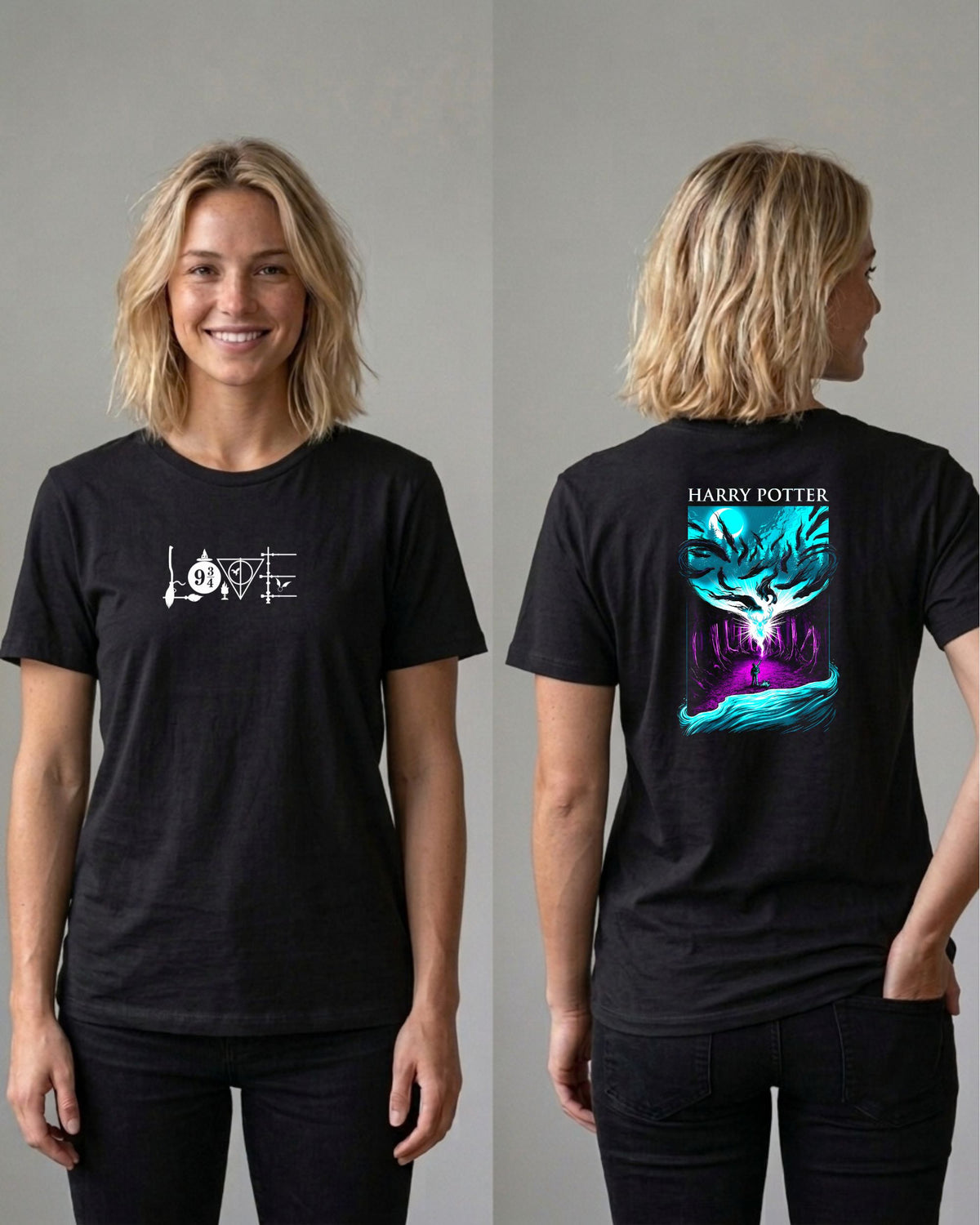 Camiseta Frente e Costas Harry Potter – Love