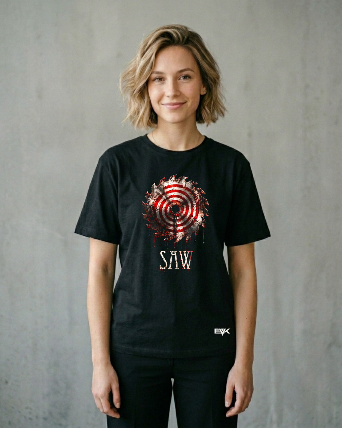 Camiseta Jogos Mortais – SAW Grunge Sawblade
