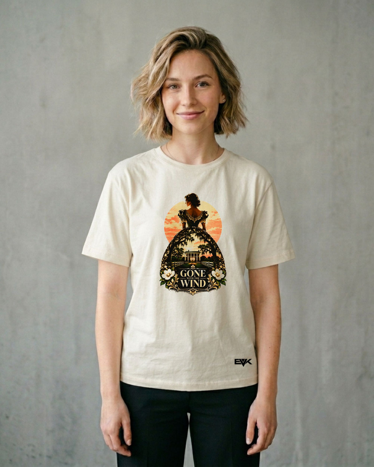 Camiseta Off-White E o Vento Levou – Tara's Sunset