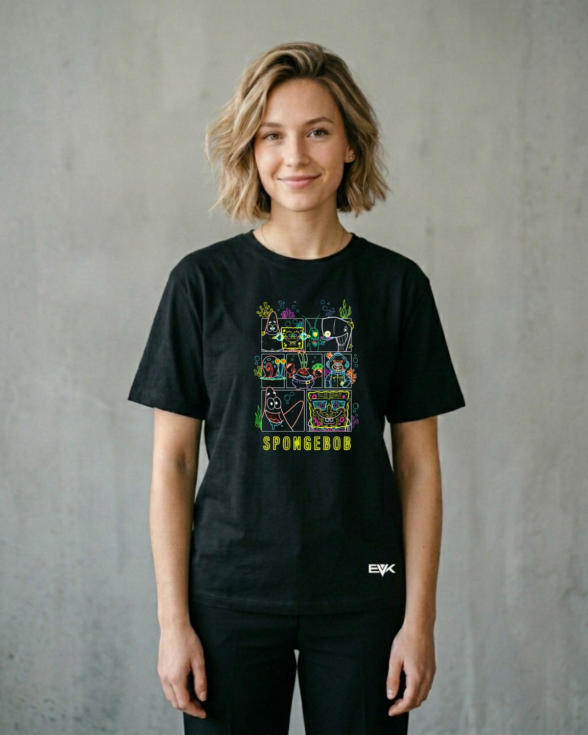 Camiseta Bob Esponja – Neon Panels