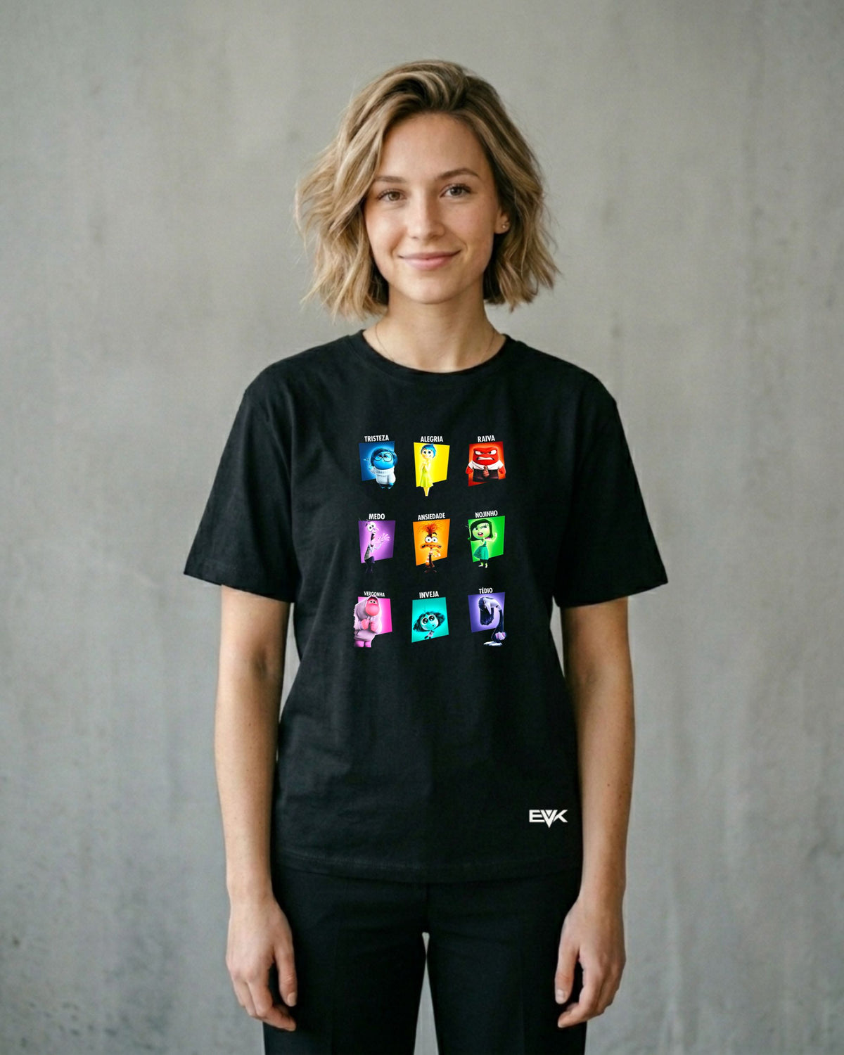 Camiseta Divertida Mente – Inside Out 9-Emotion Grid