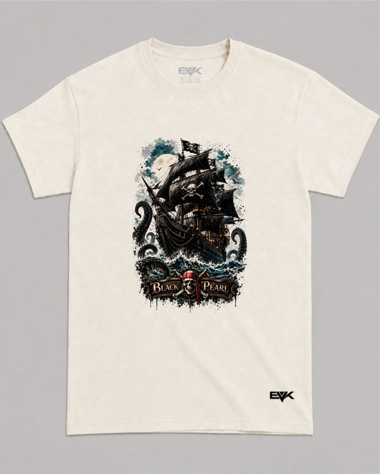 Camiseta Off-White Piratas do Caribe – Black Pearl