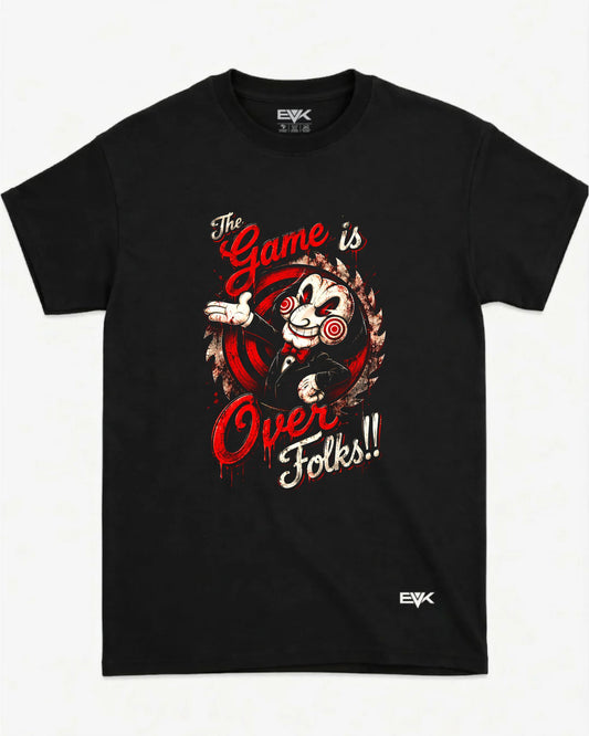Camiseta Jogos Mortais – The Games Is Over Folks Paródia