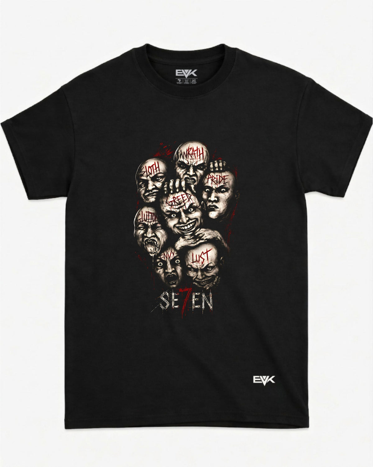 Camiseta Se7en – Seven Deadly Sins Faces Graphic