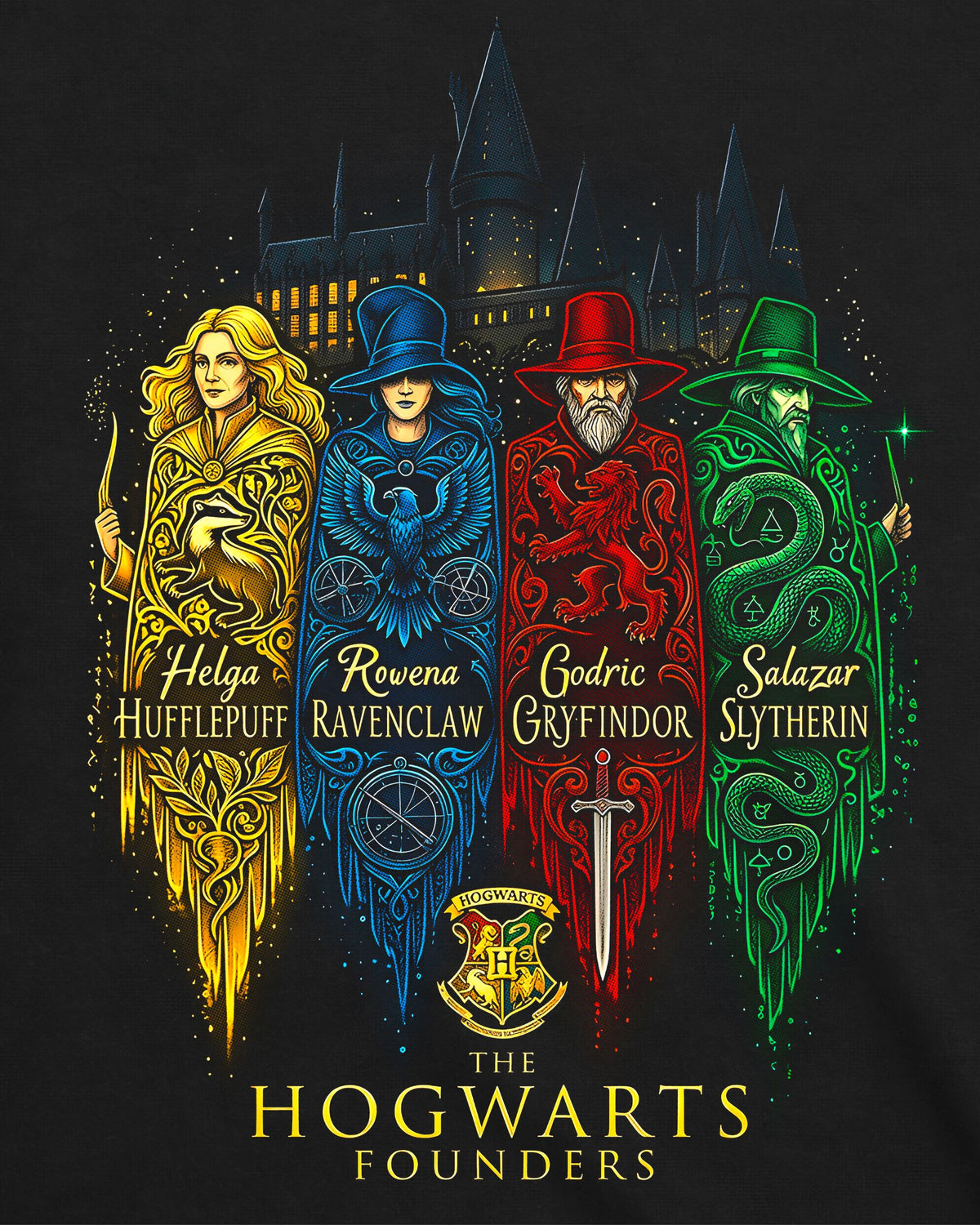 Camiseta Harry Potter – The Hogwarts Founders
