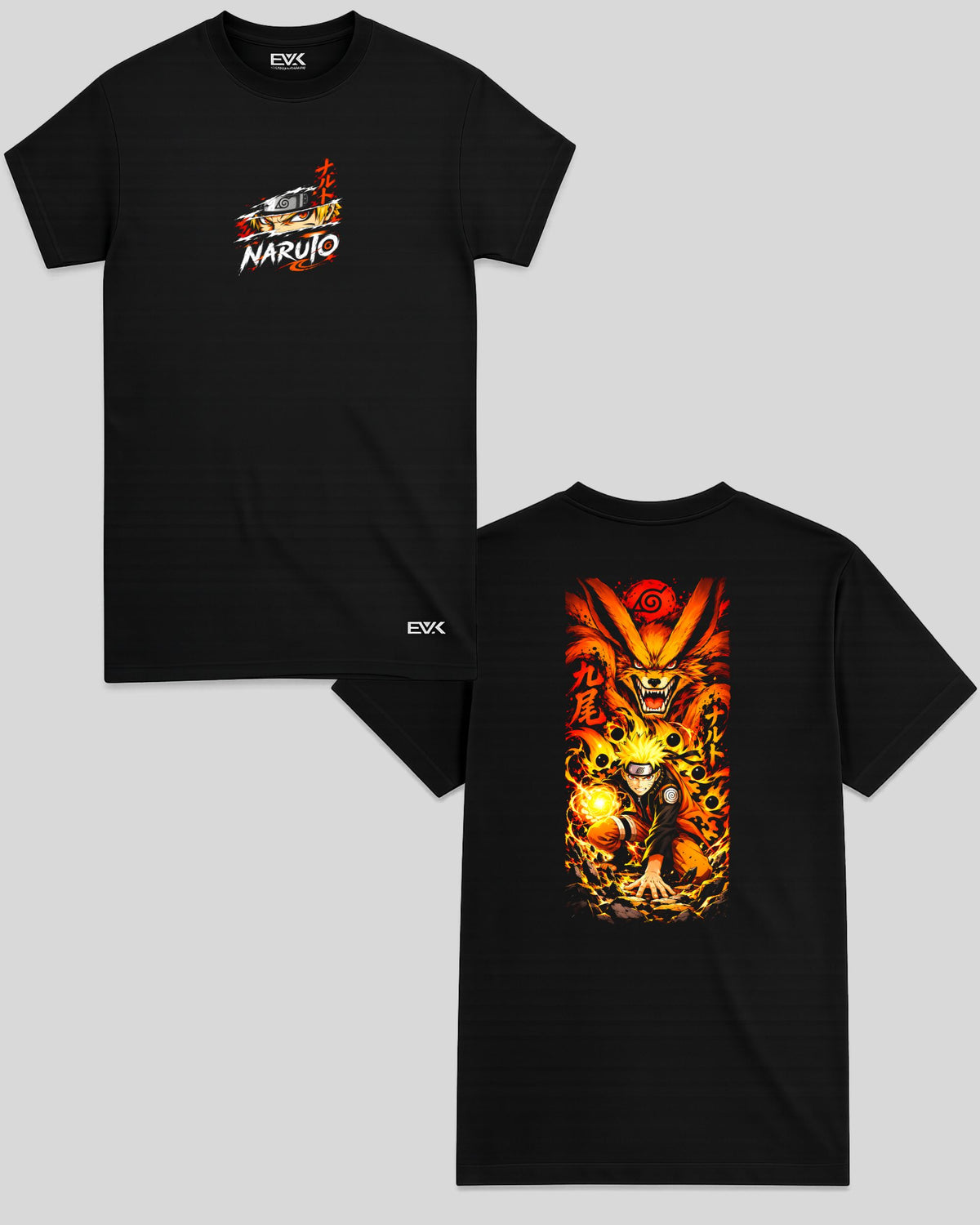 Camiseta Frente e Costas Naruto – Nine Tails Chakra