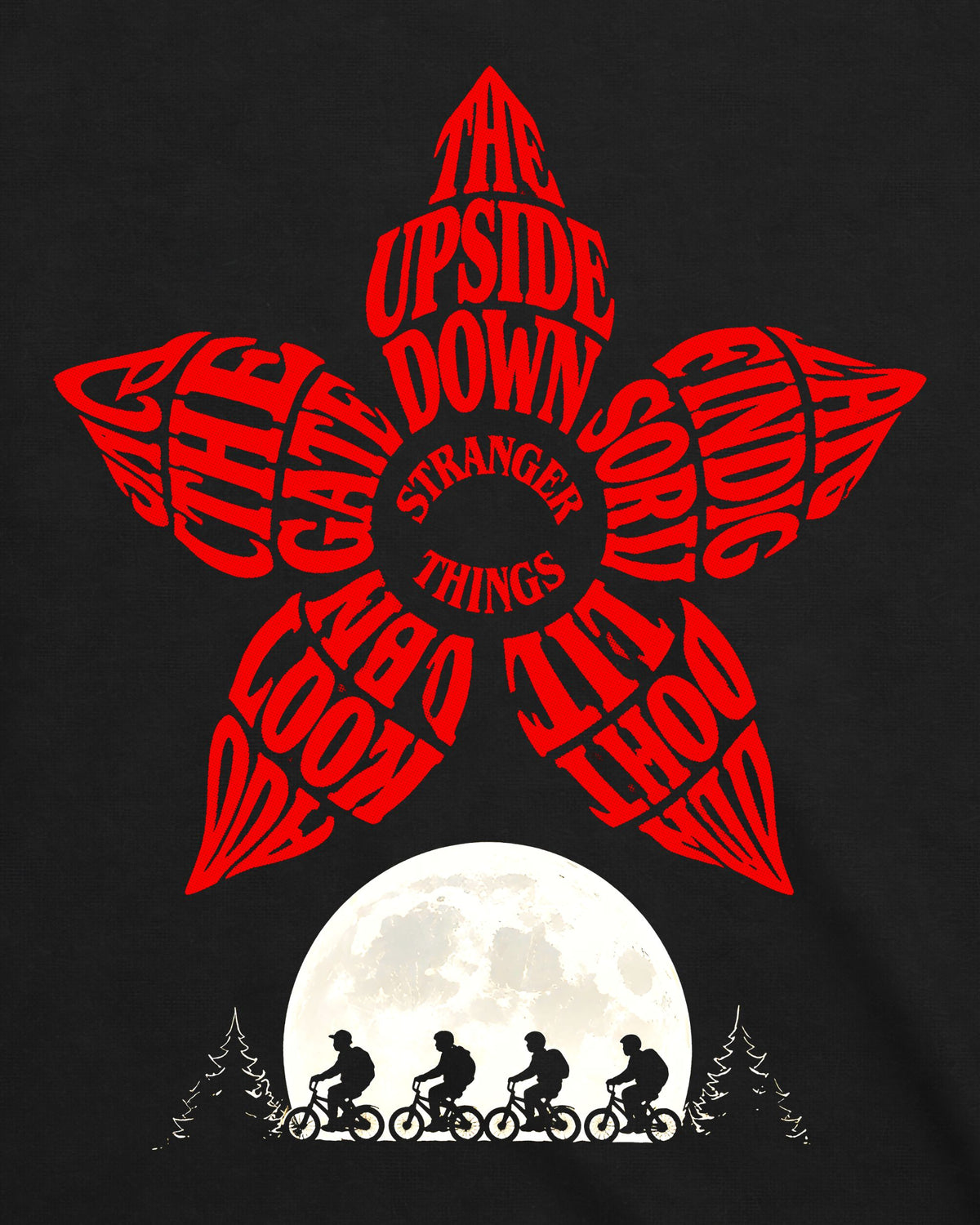 Camiseta Stranger Things – Demogorgon Typography