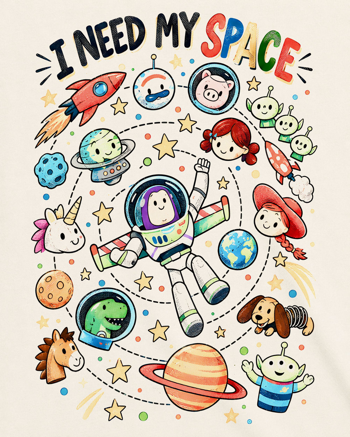 Camiseta Off-White Toy Story – I Need My Space