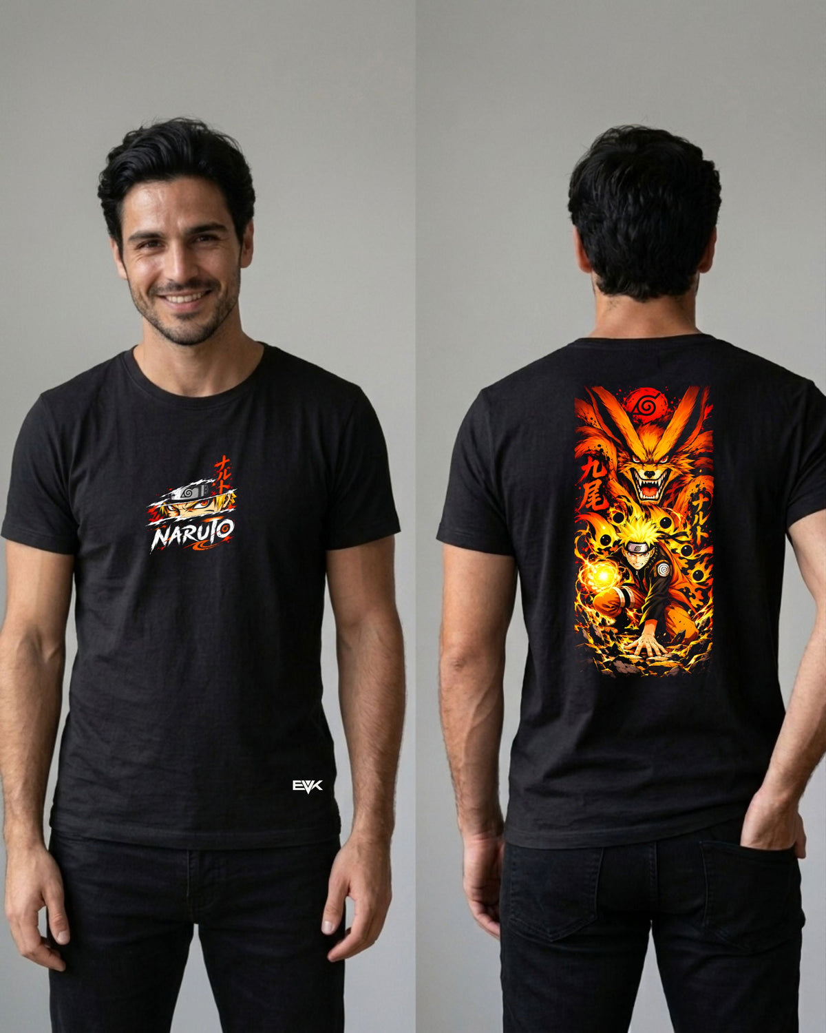 Camiseta Frente e Costas Naruto – Nine Tails Chakra