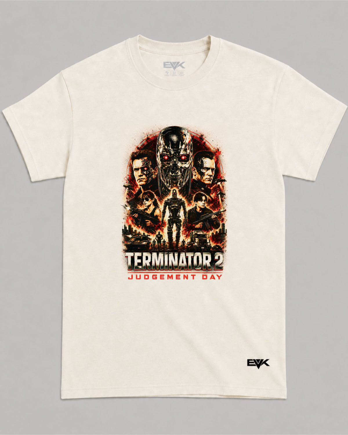 Camiseta Off-White Exterminador do Futuro 2: O Julgamento Final – Hasta La Vista Collage