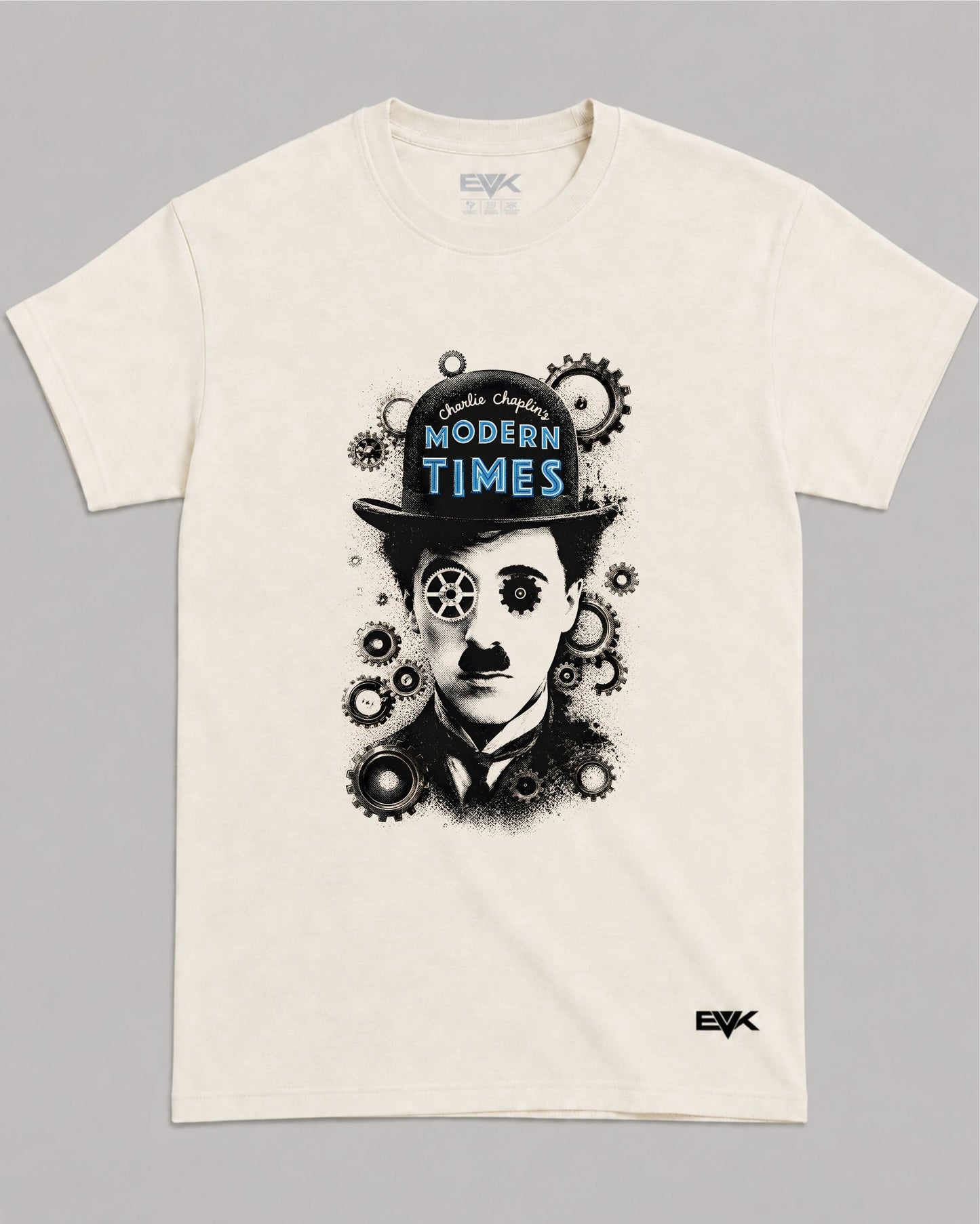 Camiseta Off-White Tempos Modernos – Electric Chaplin