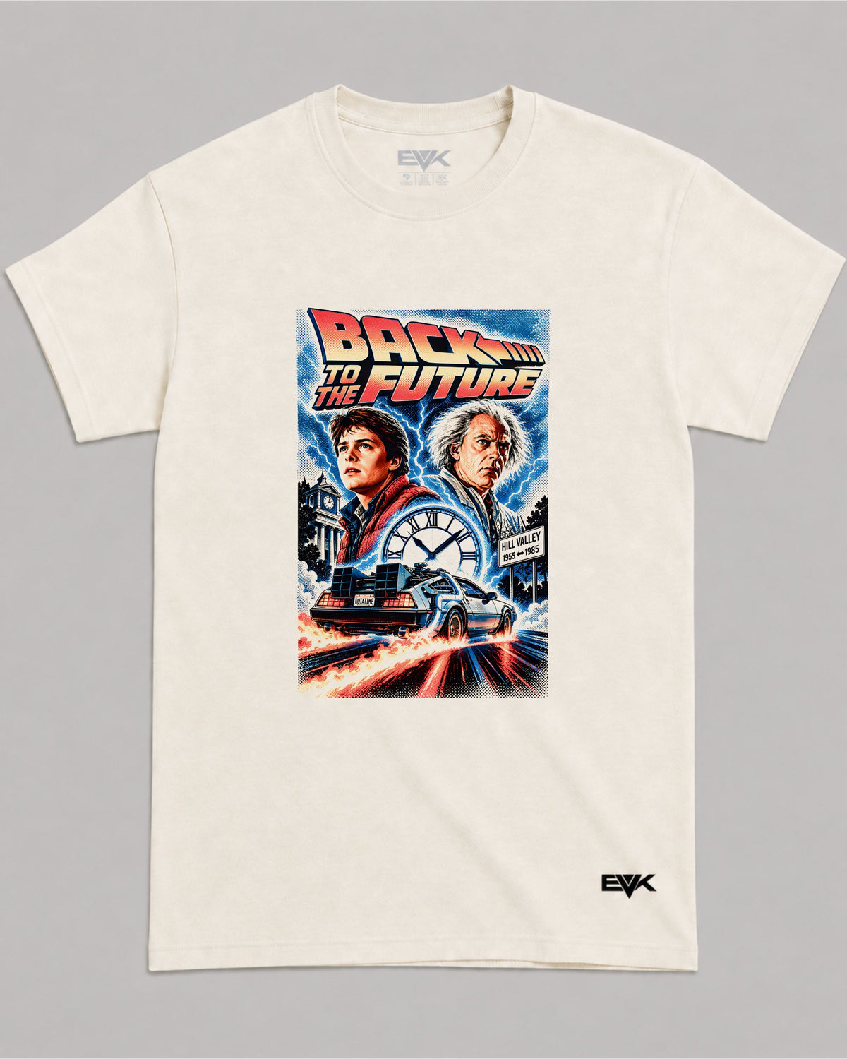 Camiseta Off-White De Volta Para o Futuro – Outatime