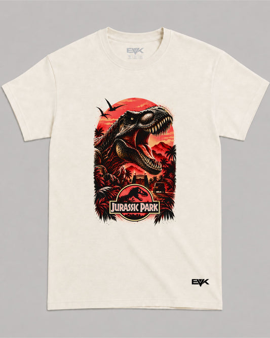 Camiseta Off-White Jurassic Park – T-Rex Roaring Moon Graphic