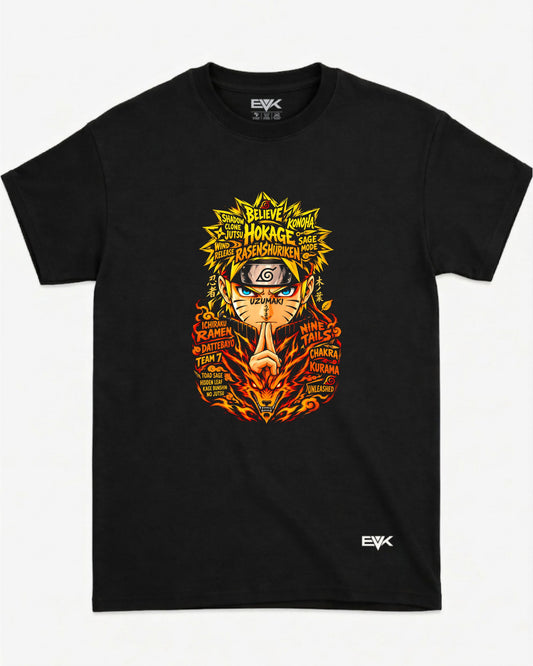 Camiseta Naruto – Believe It Word Art